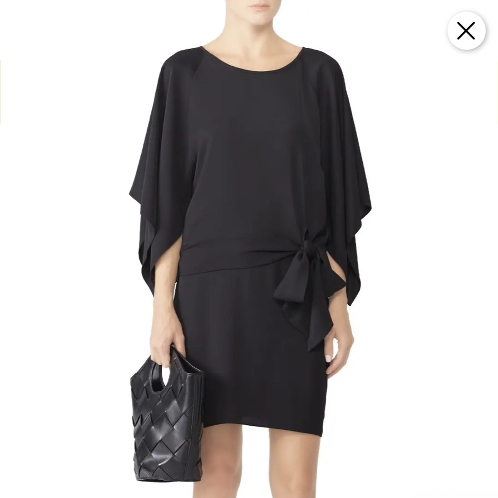 Amanda Uprichard Black Sheath Dress with Dolman Sleeves